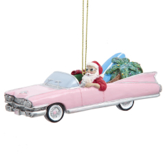 Елочная игрушка "Санта в кадиллаке" 10,5 см