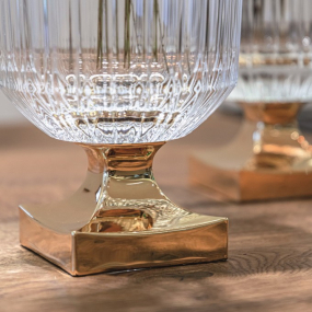 Ваза с золотой ножкой Minerva 40 см