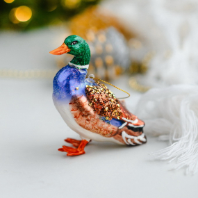 Елочная игрушка "Селезень" 11 см