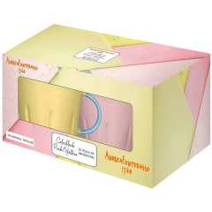 Набор кружек Colorblock 450 мл, 2 шт, цвет розовый/желтый