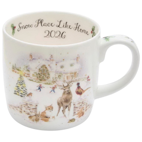 Кружка Wrendale Designs Christmas "Snow Place Like Home 2026" 400 мл