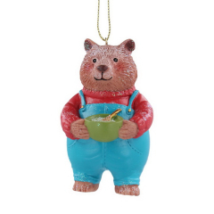 Елочная игрушка "Медвежонок" 9 см
