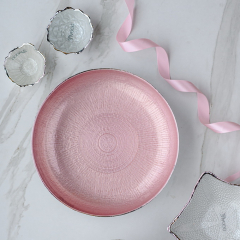 Блюдо сервировочное Dogale Aurea 34 см, розовое