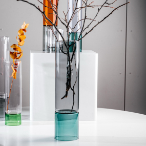 Ваза Bamboo Groove 37 см, цвет зеленый/дым