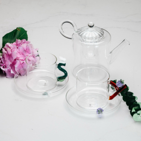 Чашка чайная с блюдцем "Ежевика" Fruits & Flowers 300 мл