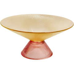 Блюдо на ножке Galassia Clear 26х12 см, оранжевое