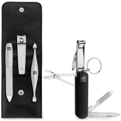 Набор маникюрный Zwilling Beauty Inox, 3 предмета и мультитул брелок, цвет черный