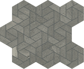 Мозаика керамогранитная Italon Metropolis 28,6х34,7 Naturale, Graphite Dark Icon, 9 мм