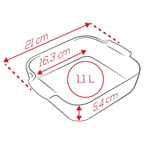 Форма для запекания квадратная Appolia 21х21 см, цвет экрю