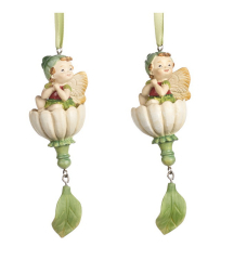 Новогодняя игрушка "Фея в цветочке" 12,5 см, в ассортименте