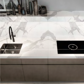 Керамогранит Laminam I Naturali 100х300, Bianco Statuario Venato, 5,6 мм