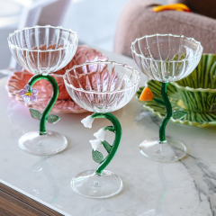 Бокал для шампанского/десерта "Лиловый цветок" Botanica 280 мл