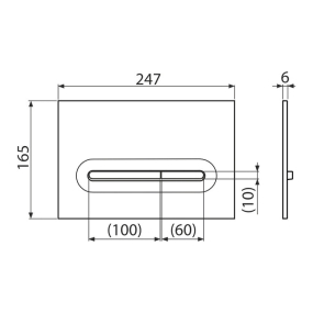 Панель смыва Alca Linka M1878, черный матовый
