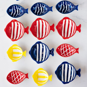 Блюдце "Рыбка" Fish 13х8 см, красное