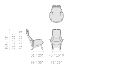 Кресло Poltrona Frau Downtown Lounge