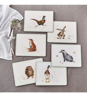 Набор подставок под тарелку "Лесные жители" 23х30,5 см, 6 шт