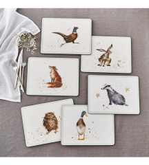Набор подставок под тарелку "Лесные жители" 23х30,5 см, 6 шт