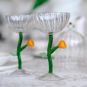 Бокал для шампанского/десерта "Янтарный цветок" Botanica 280 мл