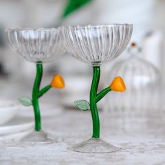 Бокал для шампанского/десерта "Янтарный цветок" Botanica 280 мл