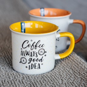 Кружка Happy 360 мл, желтая