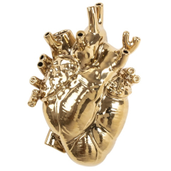 Ваза Love in Bloom 25 см, цвет золото