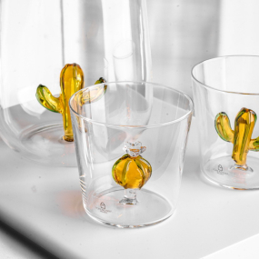 Стакан Desert Plants 350 мл, розовый цветок