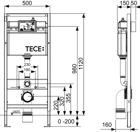 Комплект инсталляции TECE base kit + кнопка хром, 4в1, 9400412