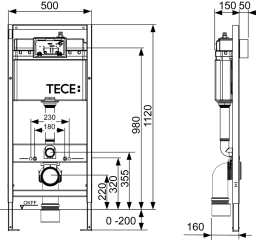 Комплект инсталляции TECE base kit + кнопка хром, 4в1, 9400412