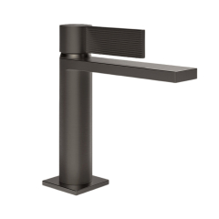 Смеситель для раковины Gessi Inverso Rigato 73502.707, брашированный чёрный металл PVD