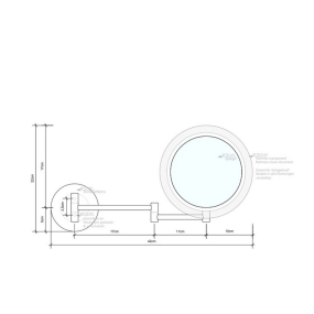 Зеркало Decor Walther Mirrors 23х23 см 0121400, хром