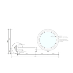 Зеркало Decor Walther Mirrors 23х23 см 0121400, хром