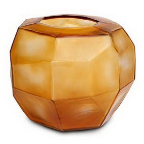 Ваза Guaxs Cubistic 27 см, прозрачно-золотая