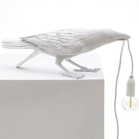 Лампа настольная Seletti Bird Lamp Playing 33,5x10,5 см, белая