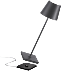 Лампа настольная Zafferano Poldina Pro 38 см, темно-серая