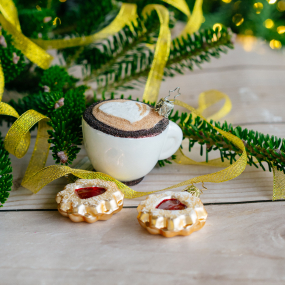 Елочная игрушка "Капучино" 8 см