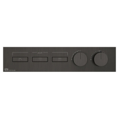 Внешняя часть Gessi HI-FI 63014.707 смесителя термостатического, брашированный черный PVD