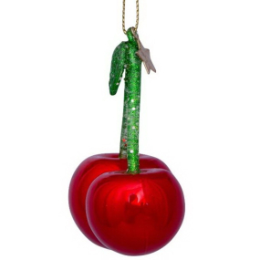 Елочная игрушка "Вишня" 8 см