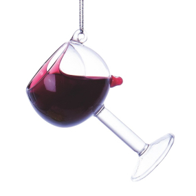 Елочная игрушка "Бокал красного вина (пино-нуар)" 6,4 см
