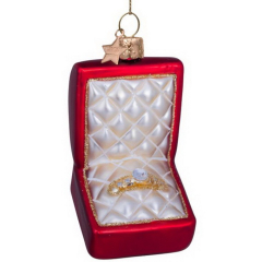 Елочная игрушка "Помолвочное кольцо" 9 см