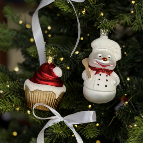 Игрушка на елку "Рождественский кекс" 8 см