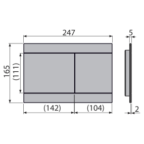 Панель смыва Alca Flat FUN-GM-B, оружейная сталь крацованная матовая