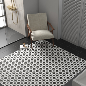 Керамогранит Equipe Rivoli 20х20, Black, 8,3 мм