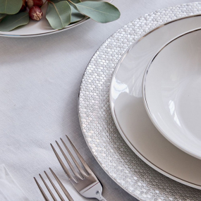 Набор посуды на 6 персон Metropolis Fascetta Platino, 18 предметов