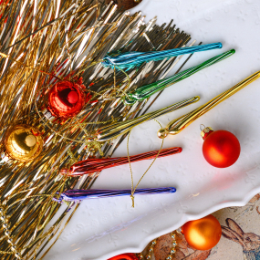 Набор елочных игрушек "Сосульки" 12 см, 6 шт, цвет в ассортименте