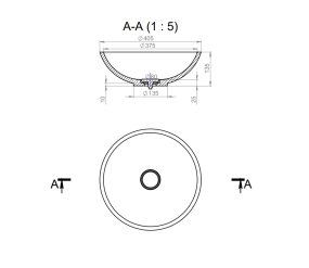 Раковина Holbi Demeter SR 40x40, из Soft Rock, белая матовая, с клапаном