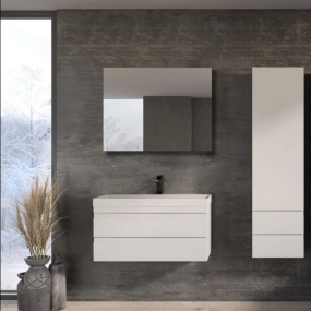 Тумба с раковиной Kolpa-San Naomi OUN 80 WH, 80х45, подвесная, белая