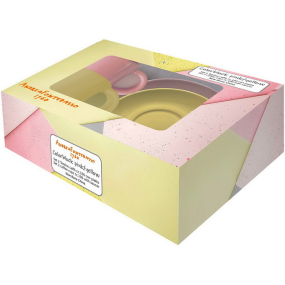 Набор чашек для эспрессо с блюдцами Colorblock 100 мл, 4 предмета, цвет розовый/желтый