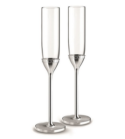 Набор бокалов для шампанского Vera Wang With Love Nouveau Silver, 2 шт