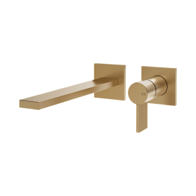 Внешняя часть Gessi Inverso Rigato 73588.726 смесителя для раковины, брашированная теплая бронза PVD