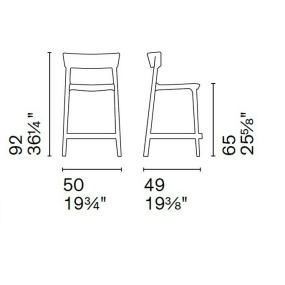 Стул полубарный Calligaris Skin CS1843, Optic White